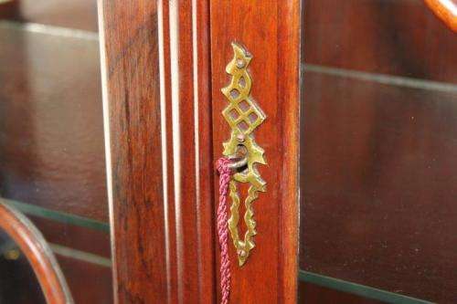 A MAGNIFICENT ANTIQUE "DOUBLE GABLED" BALL AND CLAW CABINET ON A STAND WITH SUPERB DETAILING