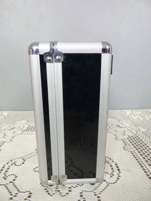 AN AWESOME COMBINATION LOCK CASE WITH CORNER CAPS IN AWESOME CONDITION