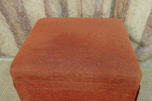 TWO AWESOME SOLIDLY MADE UPHOLSTERED DRESSING TABLE/ VANITY STOOLS bid/stool