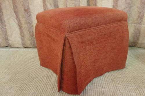 TWO AWESOME SOLIDLY MADE UPHOLSTERED DRESSING TABLE/ VANITY STOOLS bid/stool