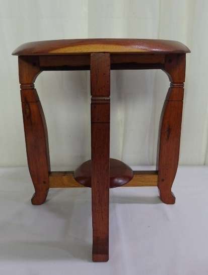 An awesome and solidly made Solid Teak four-legged stool in excellent condition RS17