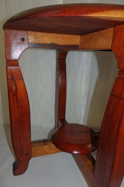 An awesome and solidly made Solid Teak four-legged stool in excellent condition RS17