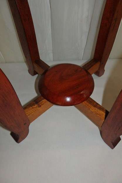 An awesome and solidly made Solid Teak four-legged stool in excellent condition RS17