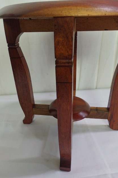 An awesome and solidly made Solid Teak four-legged stool in excellent condition RS17