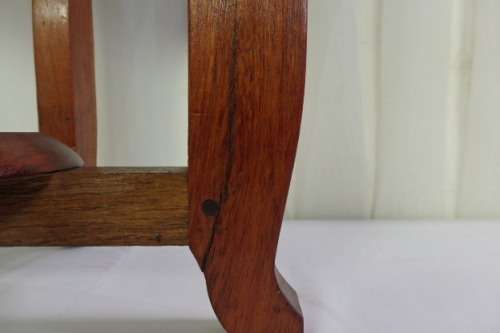 An awesome and solidly made Solid Teak four-legged stool in excellent condition RS17