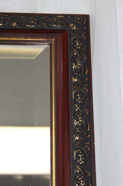 A FANTASTIC ORNATELY GILDED BEVELLED GLASS WALL MIRROR IN AWESOME CONDITION