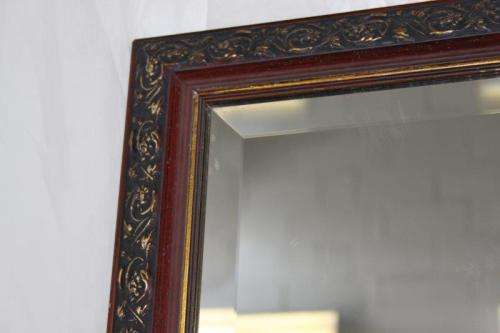 A FANTASTIC ORNATELY GILDED BEVELLED GLASS WALL MIRROR IN AWESOME CONDITION