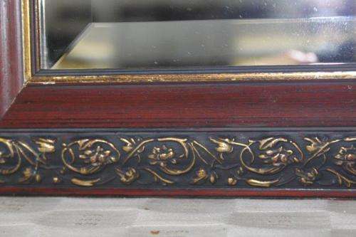 A FANTASTIC ORNATELY GILDED BEVELLED GLASS WALL MIRROR IN AWESOME CONDITION