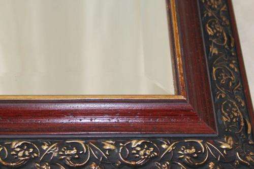 A FANTASTIC ORNATELY GILDED BEVELLED GLASS WALL MIRROR IN AWESOME CONDITION