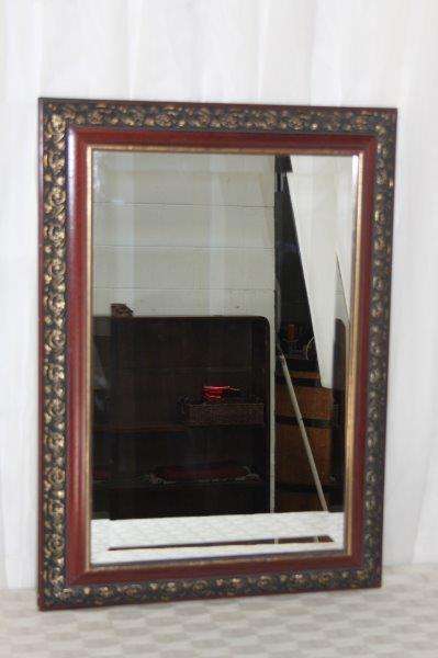 A FANTASTIC ORNATELY GILDED BEVELLED GLASS WALL MIRROR IN AWESOME CONDITION