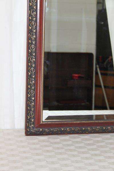 A FANTASTIC ORNATELY GILDED BEVELLED GLASS WALL MIRROR IN AWESOME CONDITION