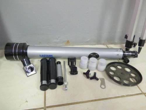 A FANTASTIC OPTISAN STAR 70060 REFRACTOR TELESCOPE, ACCCESSORIES AND STAND IN ORIGINAL CASE!!