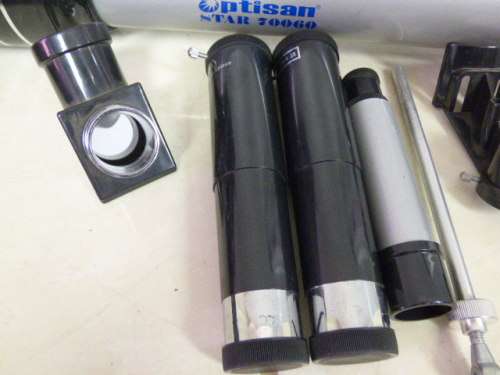 A FANTASTIC OPTISAN STAR 70060 REFRACTOR TELESCOPE, ACCCESSORIES AND STAND IN ORIGINAL CASE!!