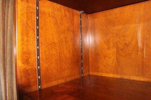 2x INCREDIBLE SOLIDLY MADE SOLID TEAK OFFICE CABINETS WITH AMPLE SHELF & CUPBOARDS SPACE bid/cabinet