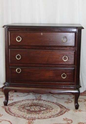 A GORGEOUS ANTIQUE QUEEN ANNE PEDESTAL CHEST OF DRAWERS IN STUNNING CONDITION