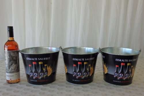 THREE AWESOME GERMAN "KLEINER KEILER" SHOOTER ICE BUCKETS WITH A CARRY HANDLE bid/ice bucket