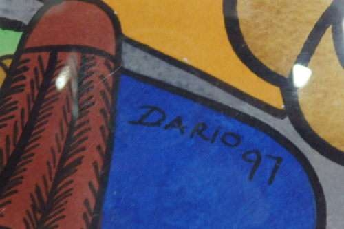 ***BARGAIN*** 2x MAGNIFICENTLY FRAMED & SIGNED ORIGINAL "DARIO" ABSTRACT PAINTINGS! bid/painting