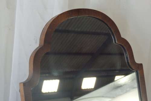 A BEAUTIFUL ANTIQUE GABLED ART DECO TABLE MIRROR IN WONDERFUL CONDITION