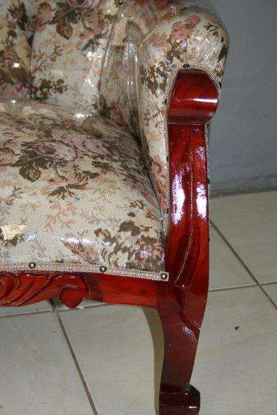 TWO GORGEOUS VICTORIAN STYLED ARMCHAIRS w/ DEEP BUTTON DETAILING & ROLLED PADDED ARMRESTS bid/chair