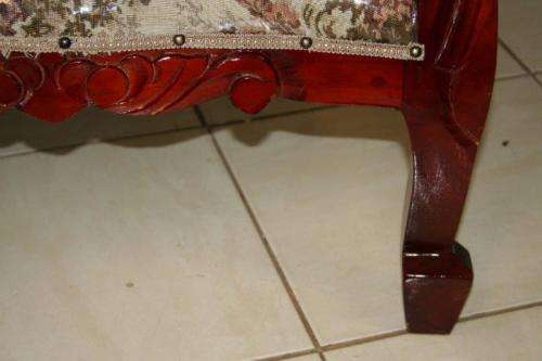 TWO GORGEOUS VICTORIAN STYLED ARMCHAIRS w/ DEEP BUTTON DETAILING & ROLLED PADDED ARMRESTS bid/chair