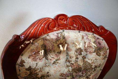 TWO GORGEOUS VICTORIAN STYLED ARMCHAIRS w/ DEEP BUTTON DETAILING & ROLLED PADDED ARMRESTS bid/chair