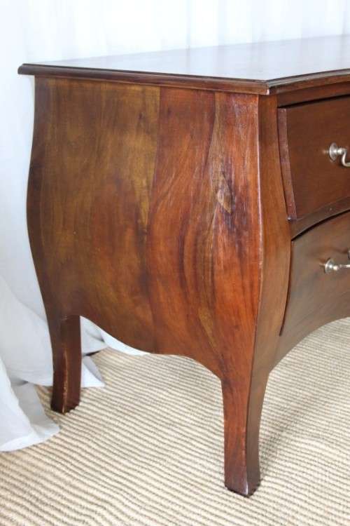 A TRULY MAGNIFICENT LARGE SOLID INDONESIAN TEAK 6-DRAWER "BOMBE" COMMODE IN AWESOME CONDITION