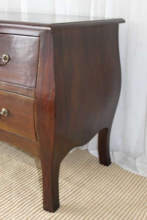 A TRULY MAGNIFICENT LARGE SOLID INDONESIAN TEAK 6-DRAWER "BOMBE" COMMODE IN AWESOME CONDITION