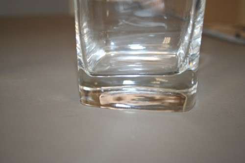 A GORGEOUS SET OF FOUR WHISKEY GLASSES WITH THICK HEAVY BASES IN GREAT CONDITION!!