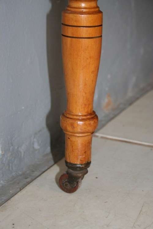 A SPECTACULAR ANTIQUE OREGON PINE WASH STAND WITH A WHITE MARBLE TOP AND TILED SPLASH BACK!