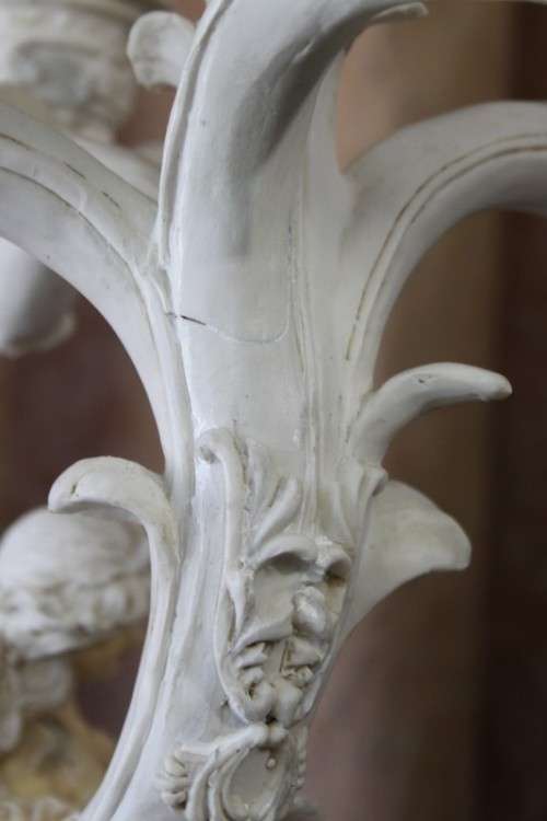 A SPECTACULAR ORNATE "ART NOUVEAU" STYLE ALABASTRINE OXYLITE TABLE LAMP WITH INCREDIBLE DETAILING