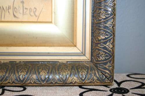 A BEAUTIFUL FRAMED OIL ON BOARD LANDSCAPE PAINTING BY THE (LATE) 20th CENTURY ARTIST HENNIE COETZEE