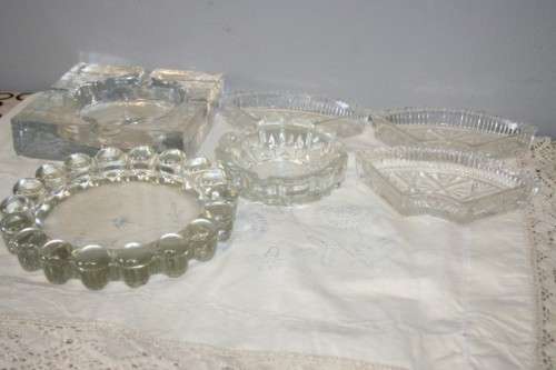 A STUNNING COLLECTION OF 6x ASSORTED ASHTRAYS, GREAT FOR A SMOKING LOUNGE OR PUB