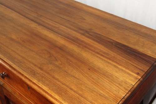 A TRULY STUNNING LARGE SOLID INDONESIAN TEAK 6-DRAWER "BOMBE" SERVER w/ CUPBOARDS IN GREAT CONDITION