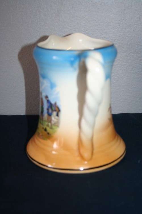 A BEAUTIFUL ANTIQUE BURLEIGH WARE JUG, HAND PAINTED BY CECIL ALDEN MADE IN ENGLAND c1930