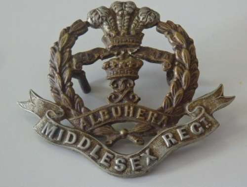 A FANTASTIC ALBUHERA ''MIDDLESEX REGIMENT'' OFFICERS SERVICE DRESS BADGE