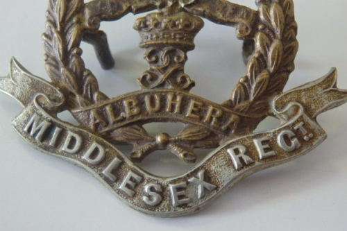 A FANTASTIC ALBUHERA ''MIDDLESEX REGIMENT'' OFFICERS SERVICE DRESS BADGE