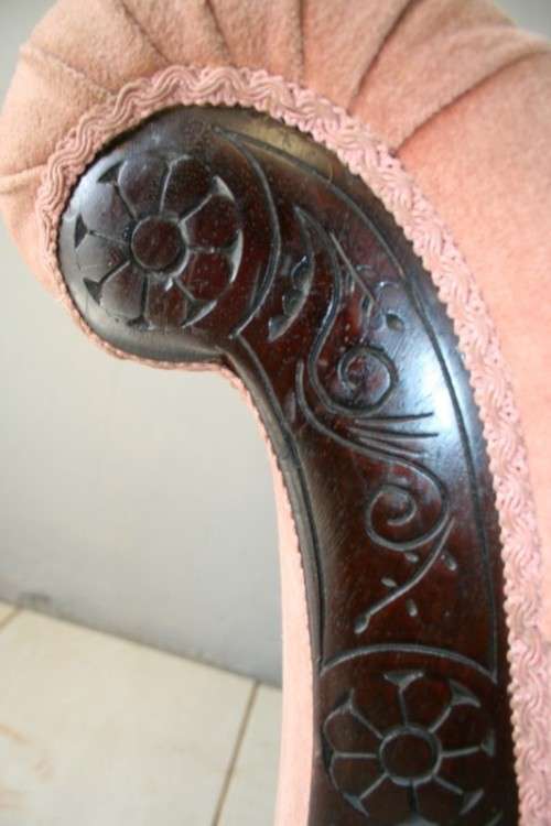 A WONDERFUL ANTIQUE EDWARDIAN DUSTY PINK CHAISE LONGUE SOFA = PERFECT RESTORATION PIECE