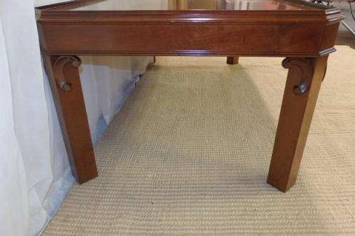 A BEAUTIFUL AND EXQUISITELY MADE BURMESE TEAK CENTER COFFEE TABLE IN GORGEOUS CONDITION