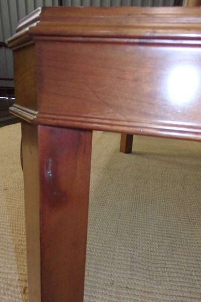 A BEAUTIFUL AND EXQUISITELY MADE BURMESE TEAK CENTER COFFEE TABLE IN GORGEOUS CONDITION