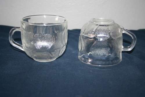 AN AWESOME COLLECTION OF 10 x FRENCH MADE ARCOROC "FLEUR" PATTERN PUNCH CUPS IN FABULOUS CONDITION