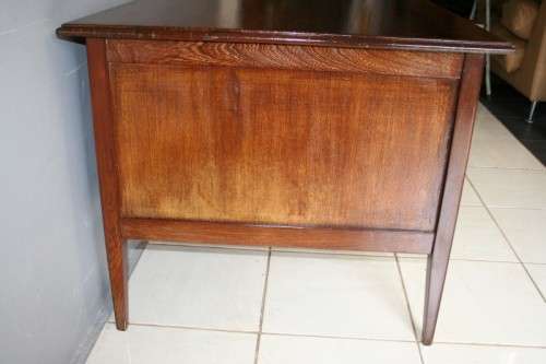 A BEAUTIFUL ANTIQUE SOLID OAK TOP 6-DRAWER EXECUTIVE "PARTNER" OFFICE DESK - PERFECT STUDY DESK