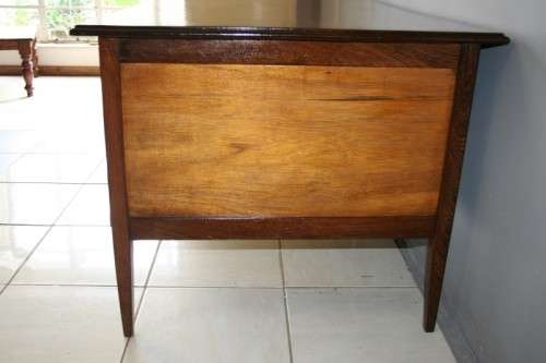 A BEAUTIFUL ANTIQUE SOLID OAK TOP 6-DRAWER EXECUTIVE "PARTNER" OFFICE DESK - PERFECT STUDY DESK