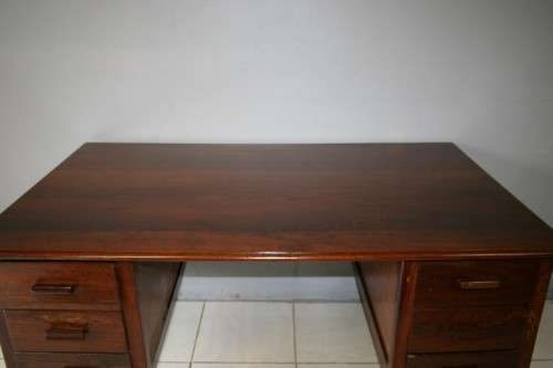 A BEAUTIFUL ANTIQUE SOLID OAK TOP 6-DRAWER EXECUTIVE "PARTNER" OFFICE DESK - PERFECT STUDY DESK