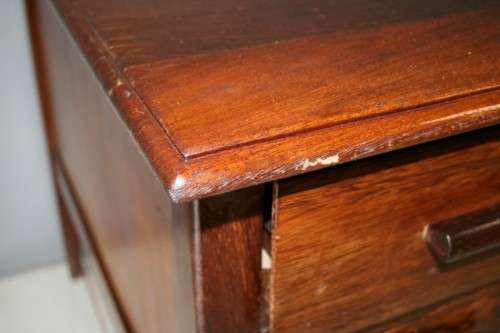 A BEAUTIFUL ANTIQUE SOLID OAK TOP 6-DRAWER EXECUTIVE "PARTNER" OFFICE DESK - PERFECT STUDY DESK