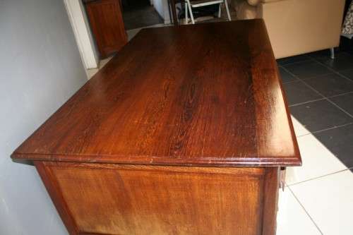 A BEAUTIFUL ANTIQUE SOLID OAK TOP 6-DRAWER EXECUTIVE "PARTNER" OFFICE DESK - PERFECT STUDY DESK