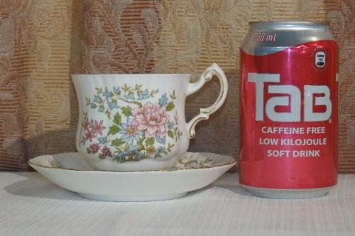 AN AWESOME ROYAL STANDARD "MANDARIN" PATTERN FINE BONE CHINA CUP AND SAUCER DUO