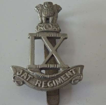 A STUNNING AND RARE INDIAN ARMY (POST 1947) ''JAT REGIMENT'' INFANTRY CAP BADGE