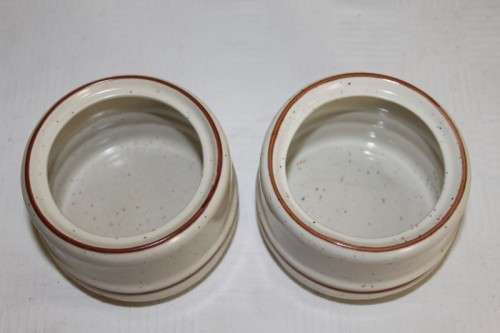 TWO AWESOME SOUTH AFRICAN MADE CONTINENTAL STONEWARE SUGAR BOWLS IN GREAT CONDITION