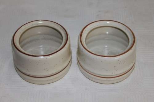 TWO AWESOME SOUTH AFRICAN MADE CONTINENTAL STONEWARE SUGAR BOWLS IN GREAT CONDITION
