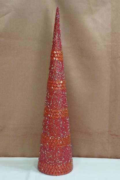 THREE AWESOME TALL "BEADED" CONE SHAPED XMAS TREES - IDEAL FOR THE FESTIVE SEASON bid/xmas tree